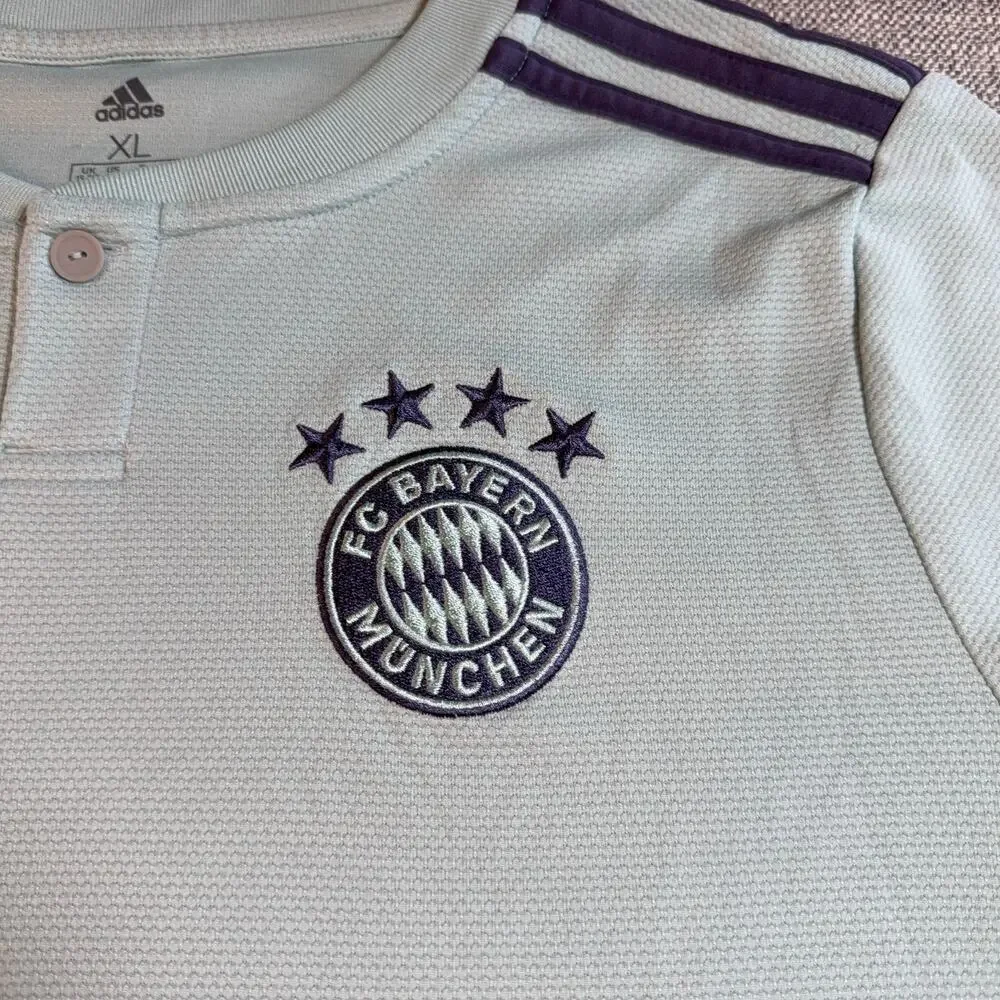 Bayern Munich 2018-19 Away Jersey Youth XL Adidas Soccer Football Green